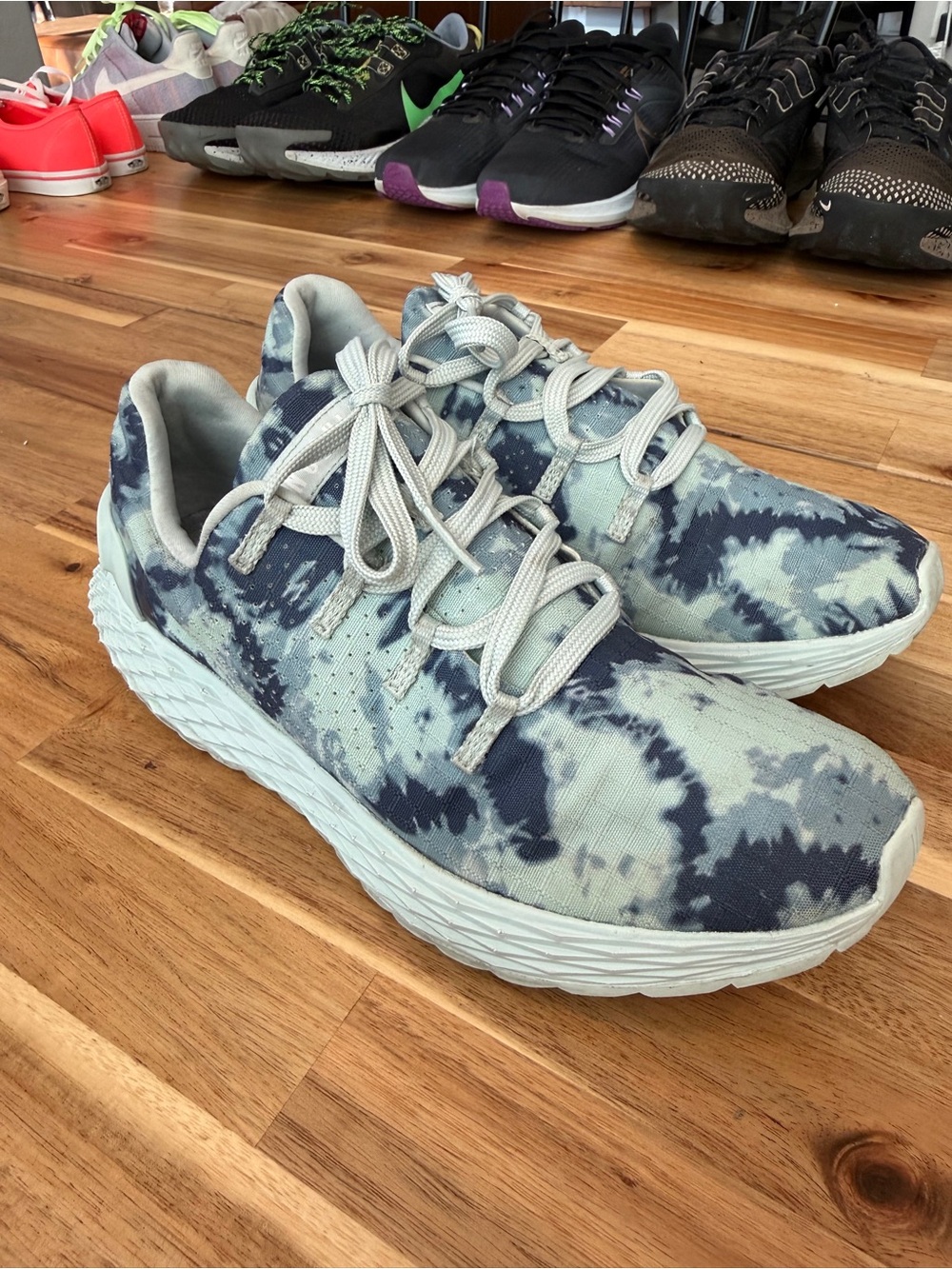 Women’s Light Blue Tie-Dye NoBull Running Shoes